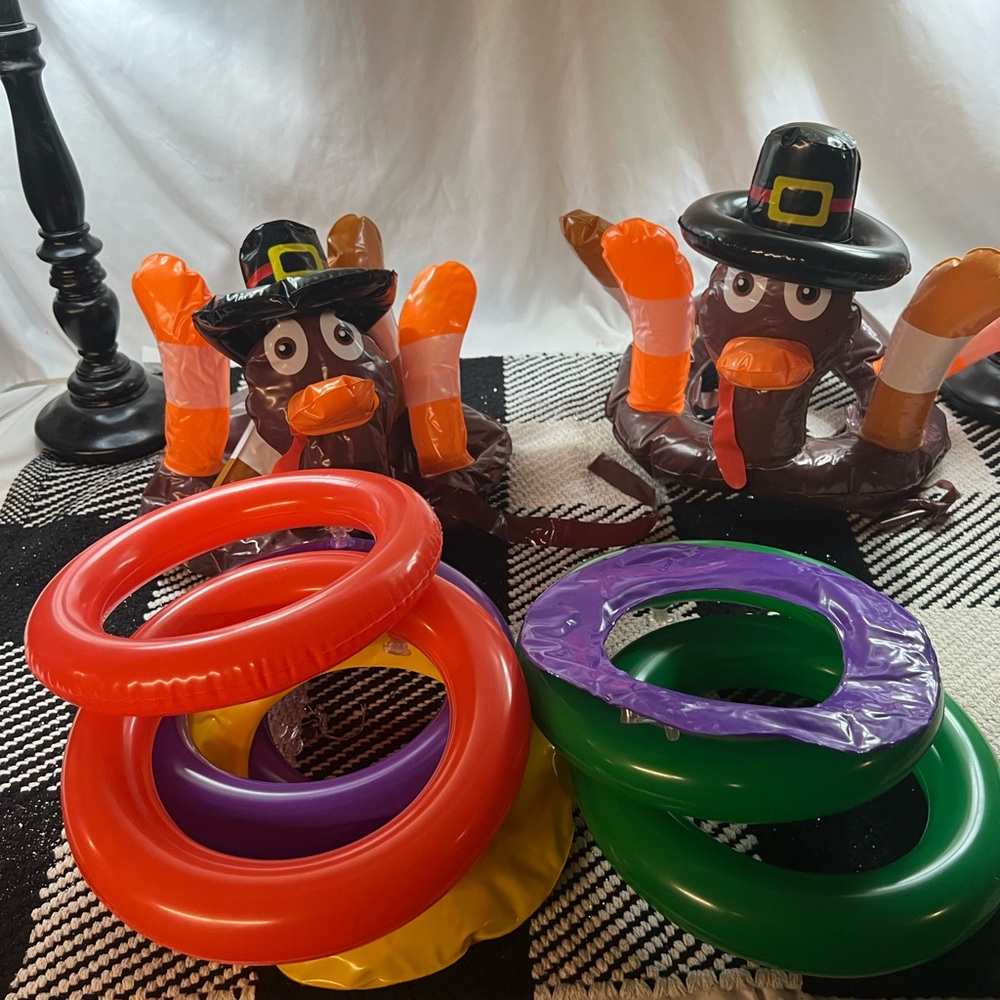 Inflatable Turkey Ring Toss Game